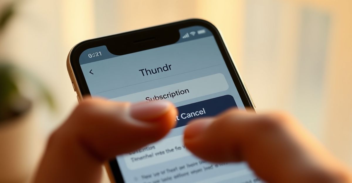 Résilier l'abonnement Thundr sur iOS (iPhone et iPad)